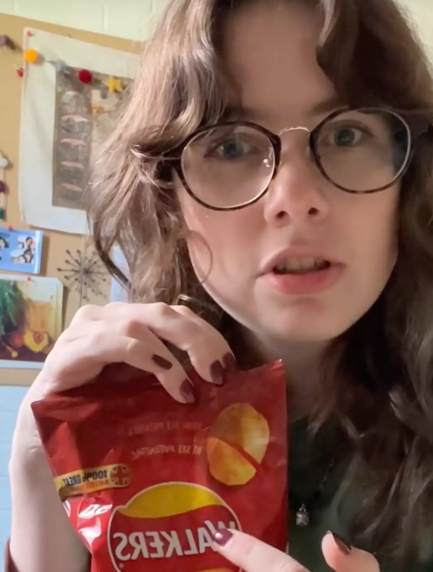 Em was confused after seeing Walkers crisps.