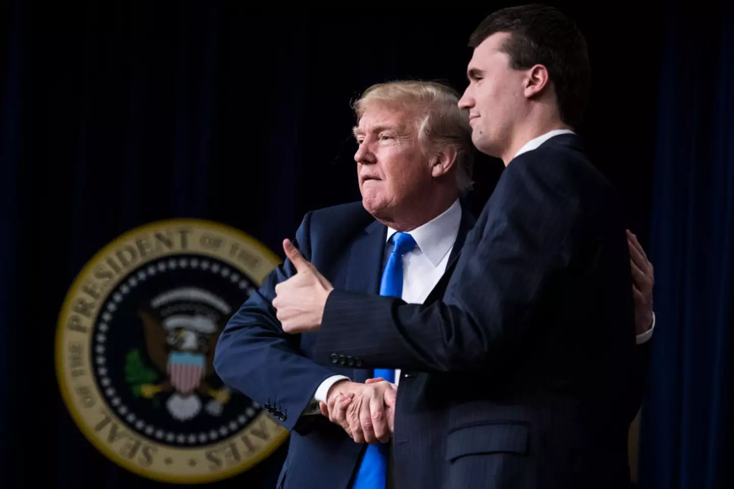 Trump has been quick to blame the 'radical left' for Charlie Kirk's death (Jabin Botsford/The Washington Post via Getty Images)