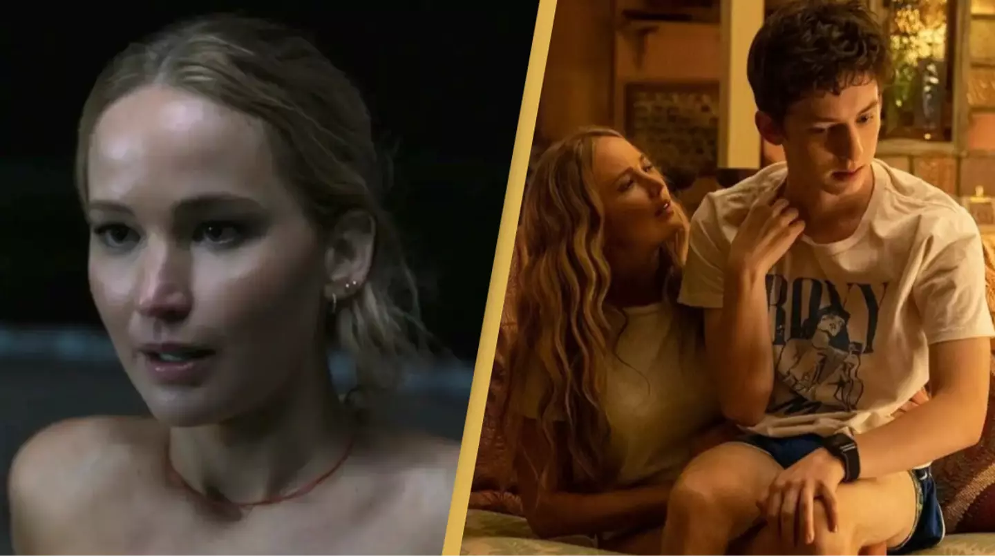 Most extreme scene in Jennifer Lawrence's X-rated movie now on Netflix had her filming totally naked for a whole day