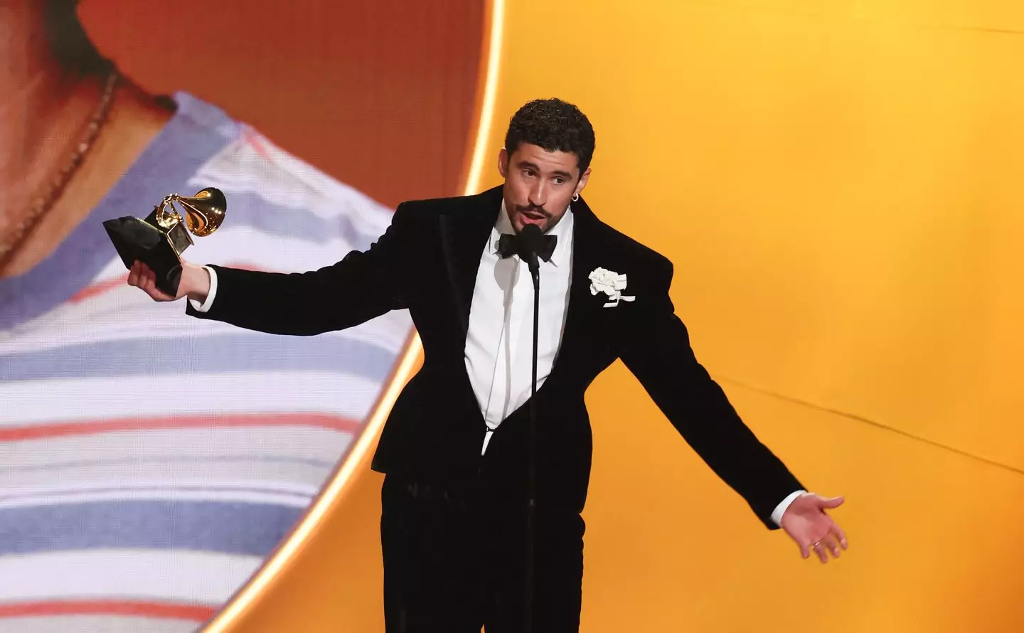 Multiple Grammy-winner Bad Bunny's pick as halftime headliner perplexed President Trump (VALERIE MACON / AFP via Getty Images)