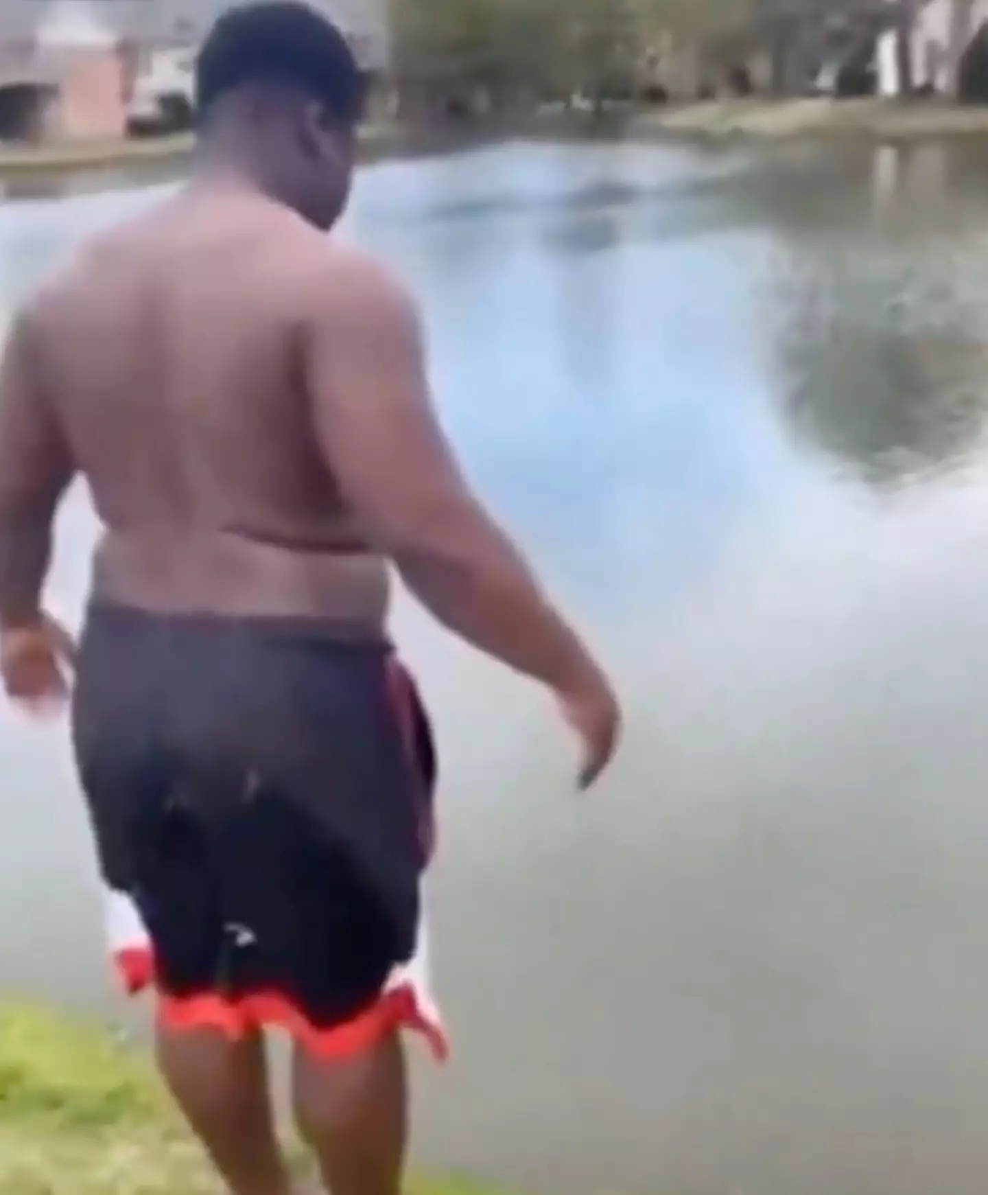 The 19-year-old tried to swim across the lake, but he quickly got into difficulty. (FOX13 Memphis/YouTube)