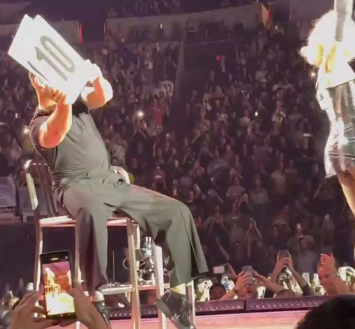 Martin joined Madonna to rate dancers on stage. X/@ricky_martin