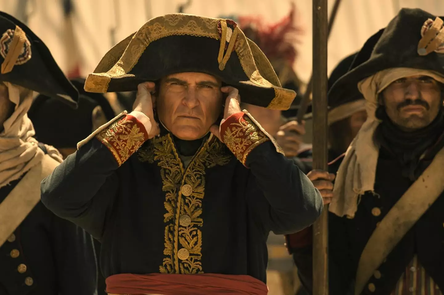 As the film title Napoleon would suggest, the movie details the rise and fall of the French Emperor. (Apple TV+/Colombia Pictures)