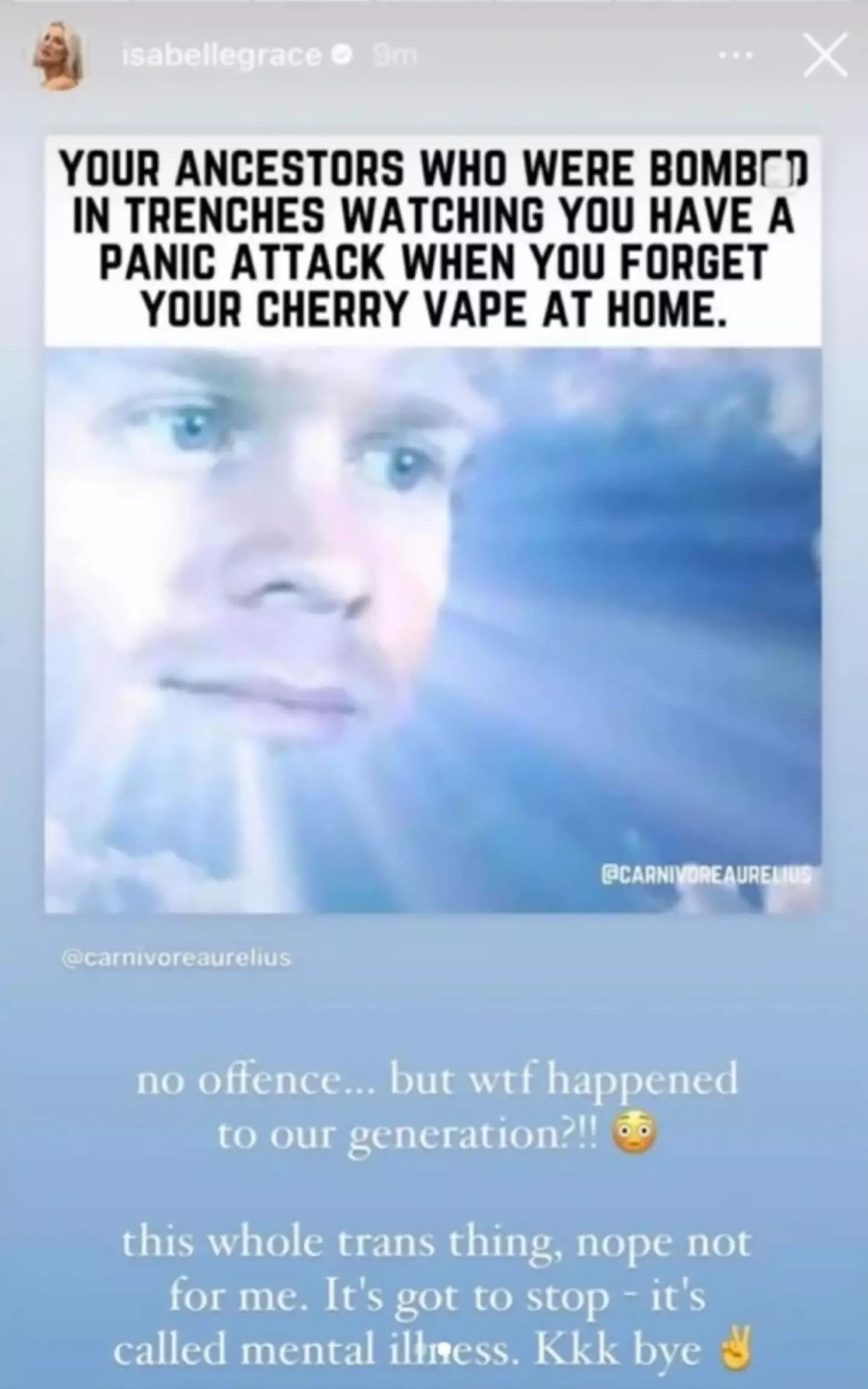 People were shocked by the TV star's comments.