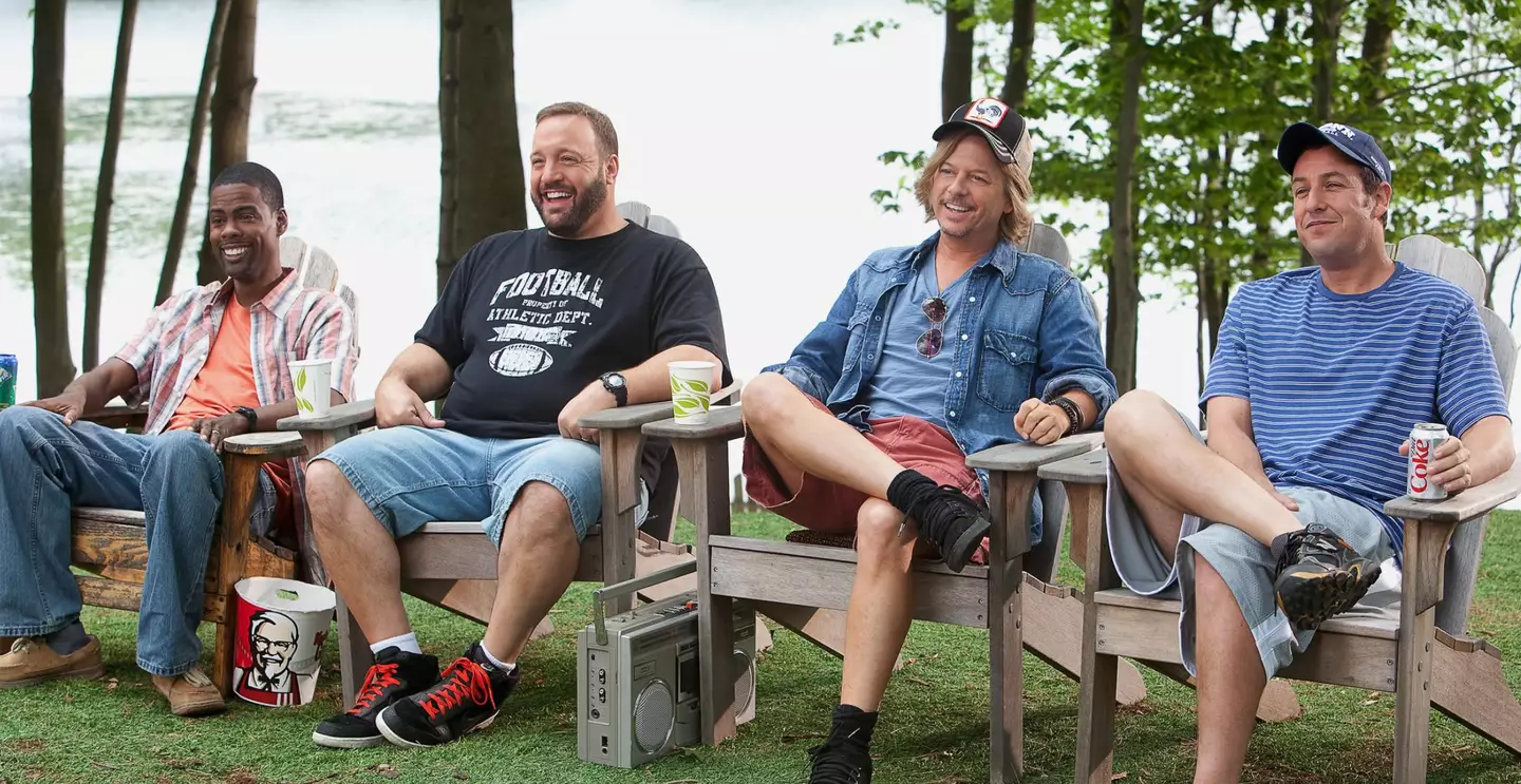 Chris Rock, Kevin James, Adam Sandler and David Spade all star in Grown Ups.