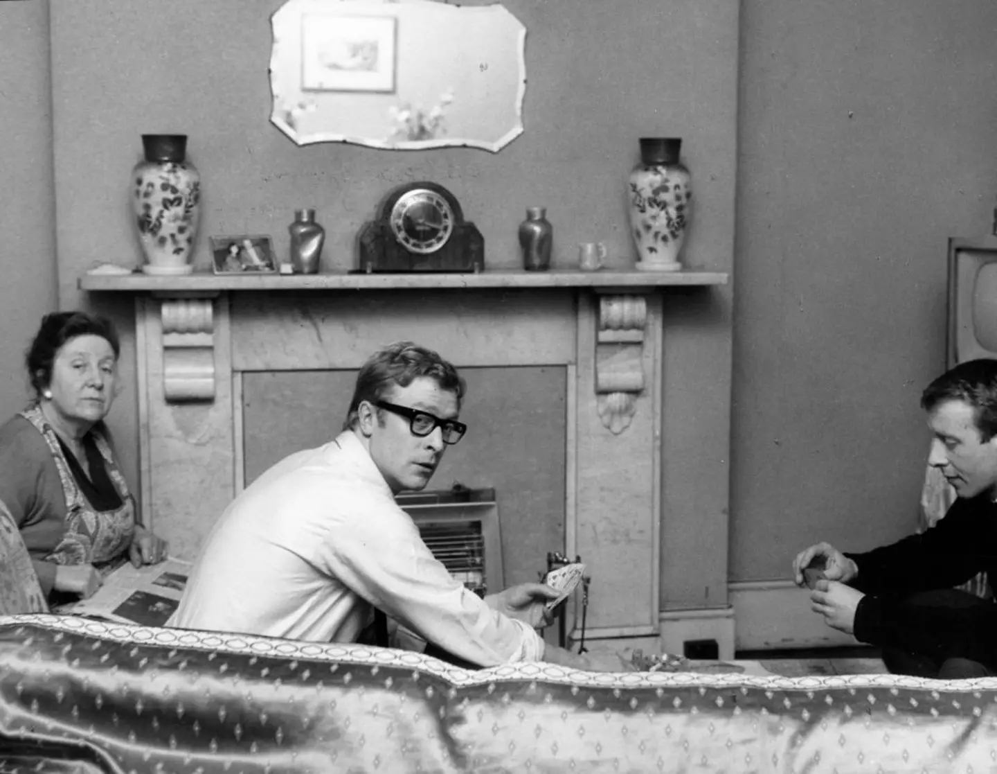 Caine with his mother and younger brother, Stanley.