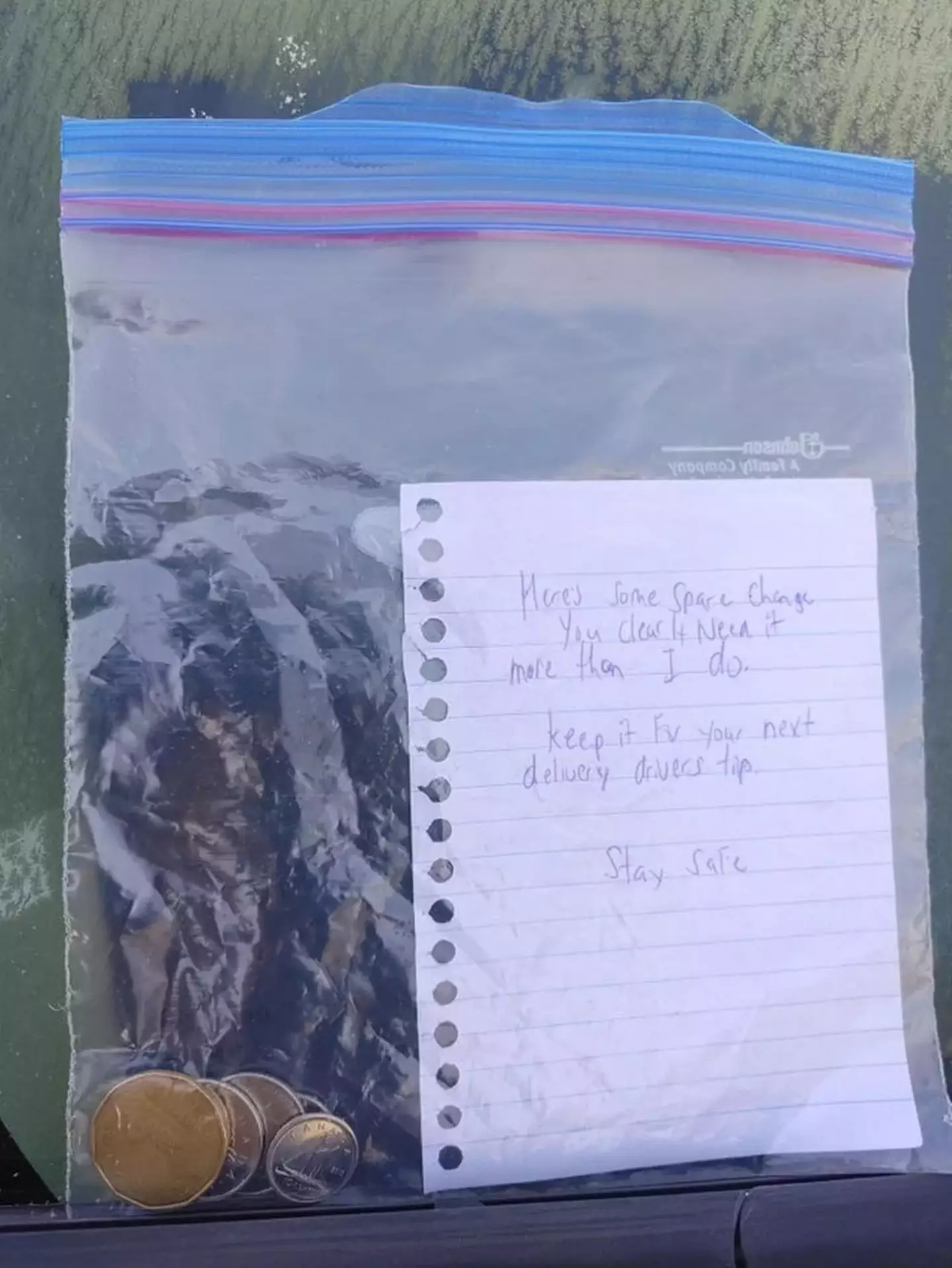 The cheekiest note you could ever expect from a driver. (Reddit/u/phantaxtic)