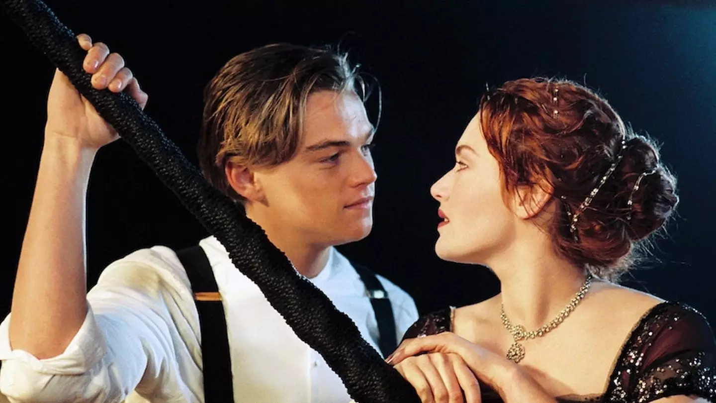 Leonardo DiCaprio and Kate Winslet in Titanic.