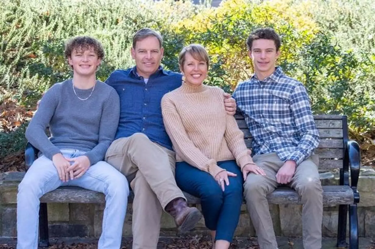 Logan Parsons (left) and his family.