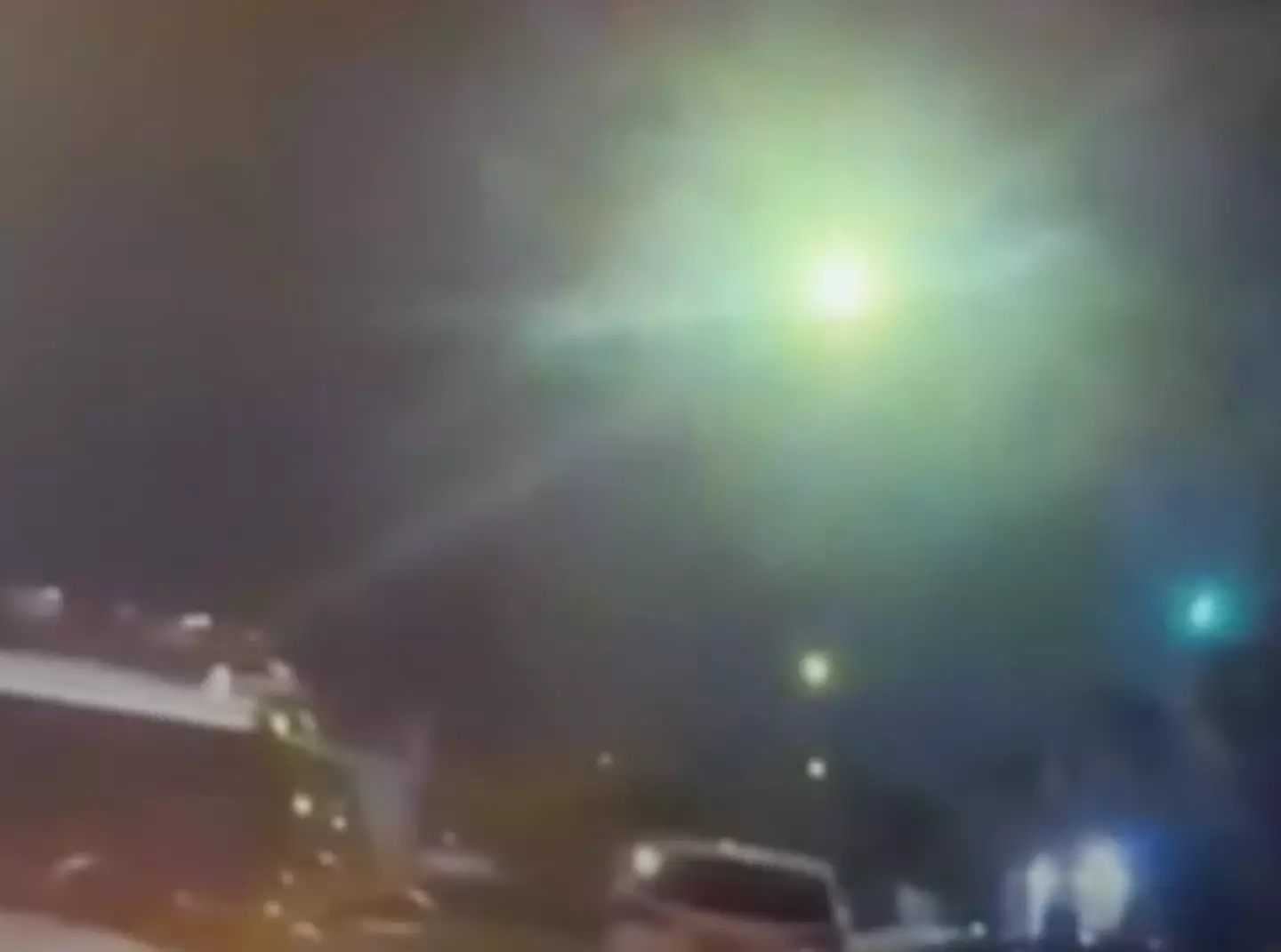 The green light could be seen moving in the footage. (Las Vegas Metropolitan Police)