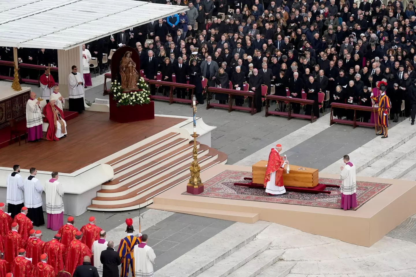 Pope Francis' funeral was held in St Peter's Square (Christopher Furlong/Getty Images)