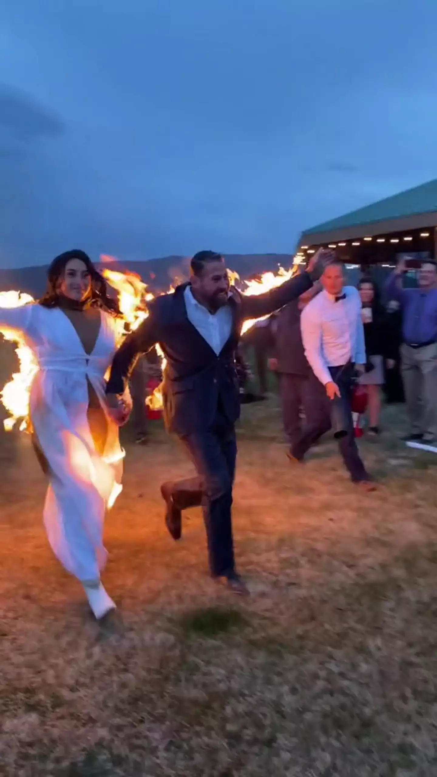 The couple stunned with their crazy stunt.