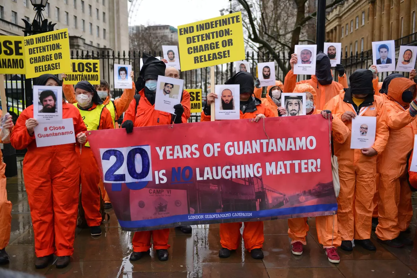 A Guantanamo Bay protest.