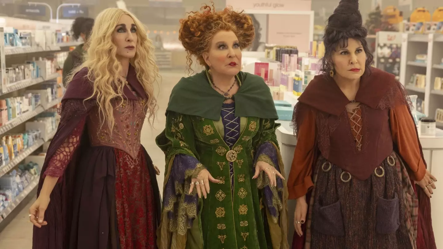 The Sanderson sisters in Hocus Pocus 2.