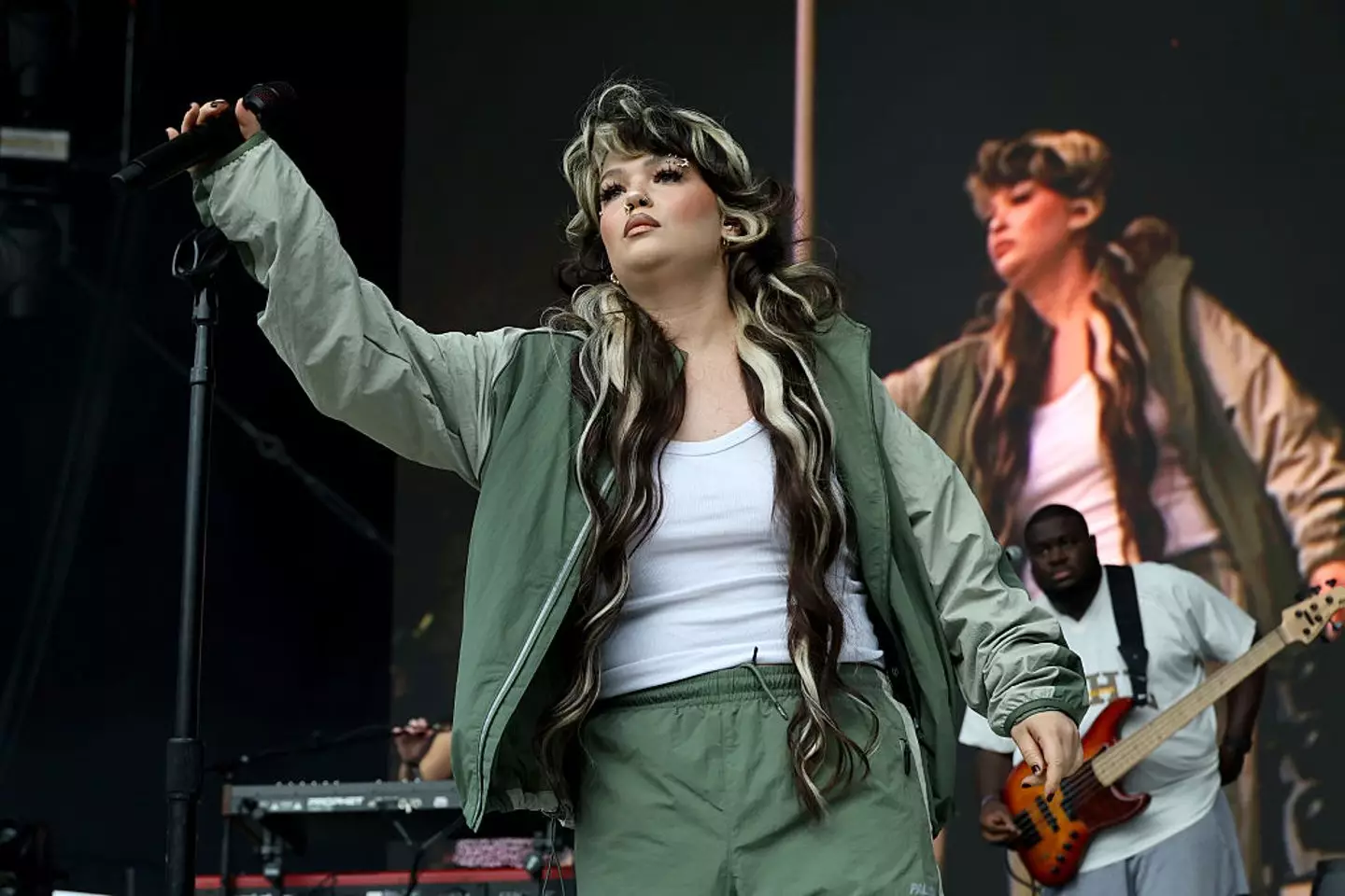 The singer was replaced by Remi Wolf after collapsing mid-set (Marleen Moise/Getty Images)