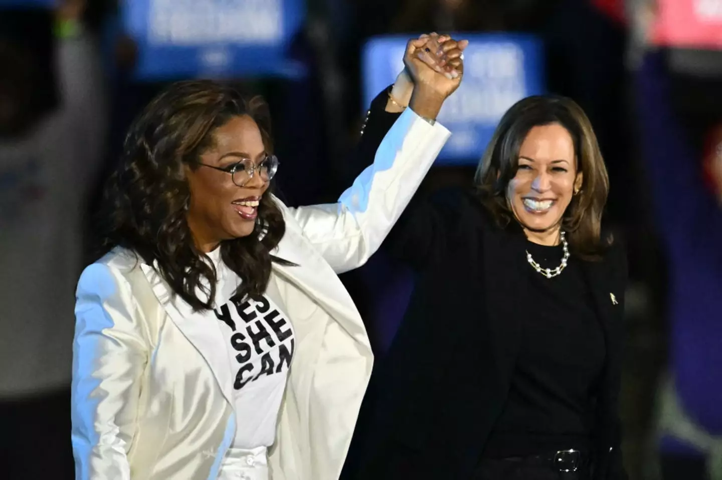 Oprah Winfrey attended a campaign rally in Pennsylvania in November (ANGELA WEISS/AFP via Getty Images)