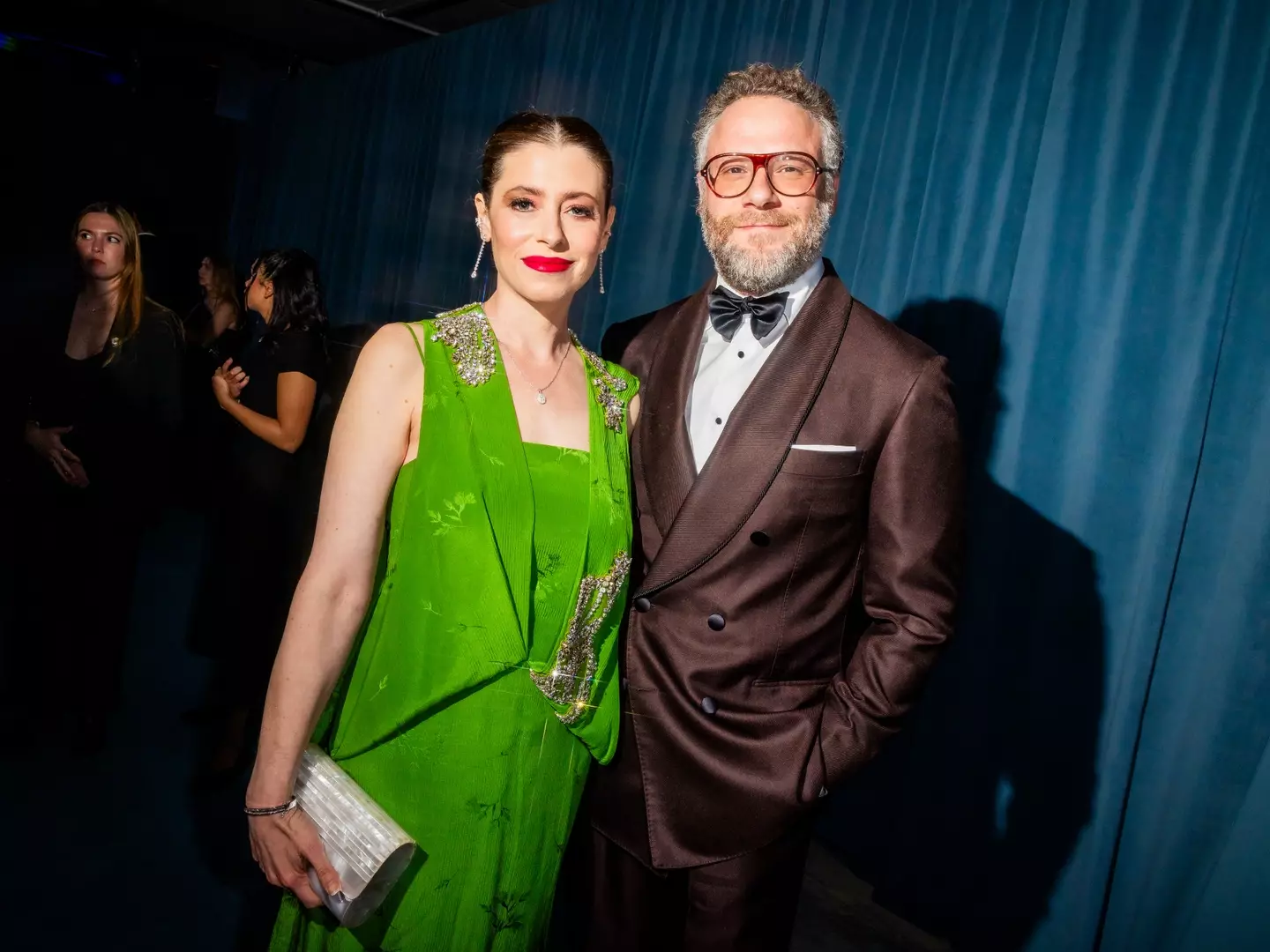 Lauren Miller Rogen and Seth Rogen enjoy the spare time granted by not having kids (Rogers Kisby/Oscars)