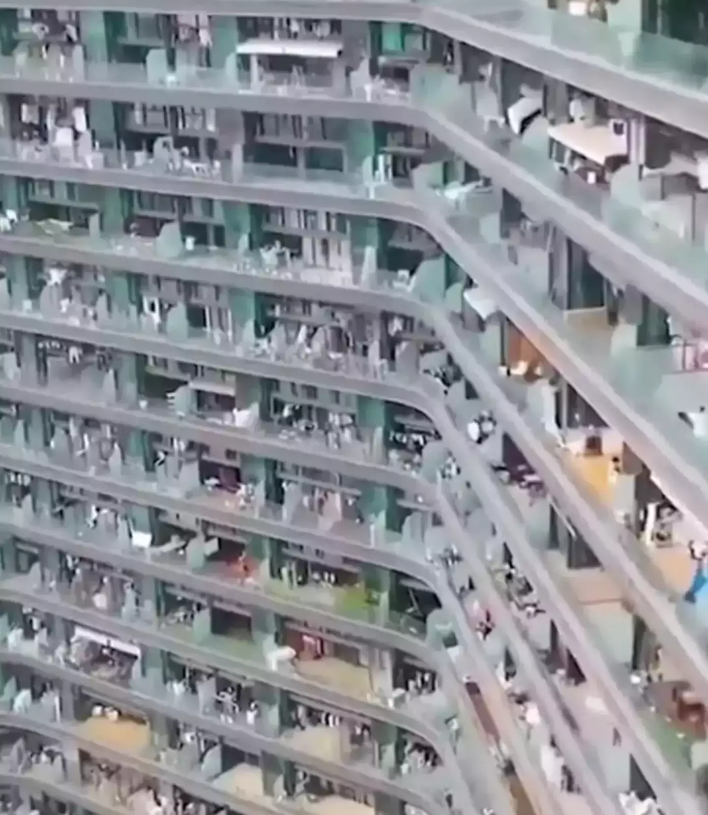 The residential building was initially designed as a six-star hotel by Alicia Loo (TikTok/@fatheristheone)