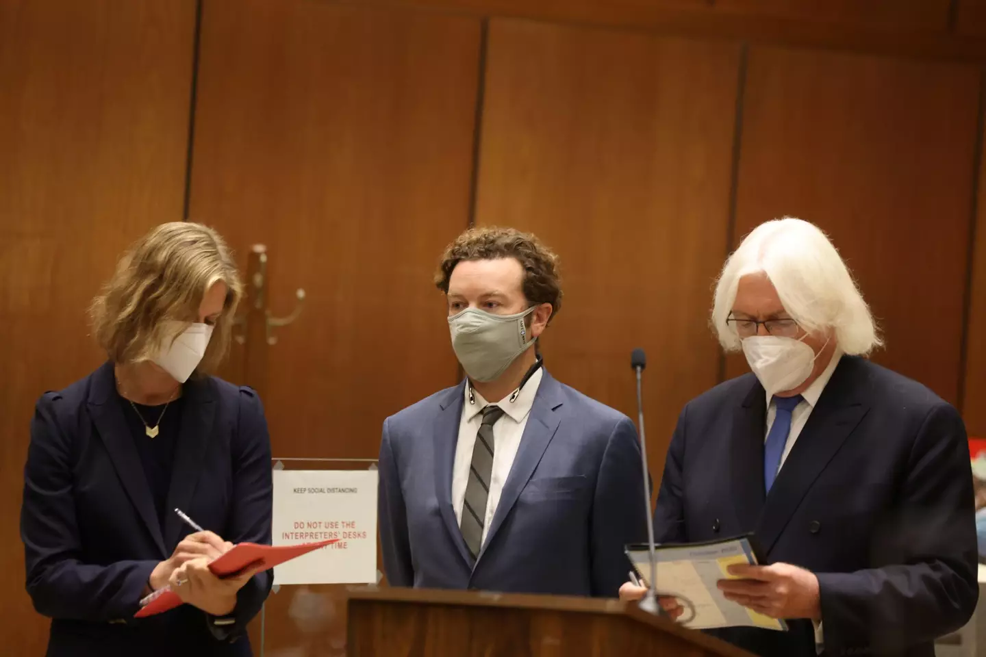 Danny Masterson as he is arraigned on three rape charges in September 2020.