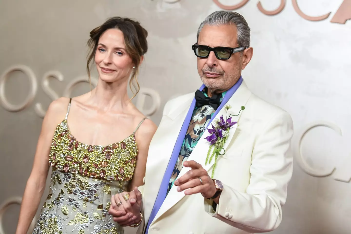 The actor was joined by his wife for the star-studded affair (JC Olivera/WWD via Getty Images)