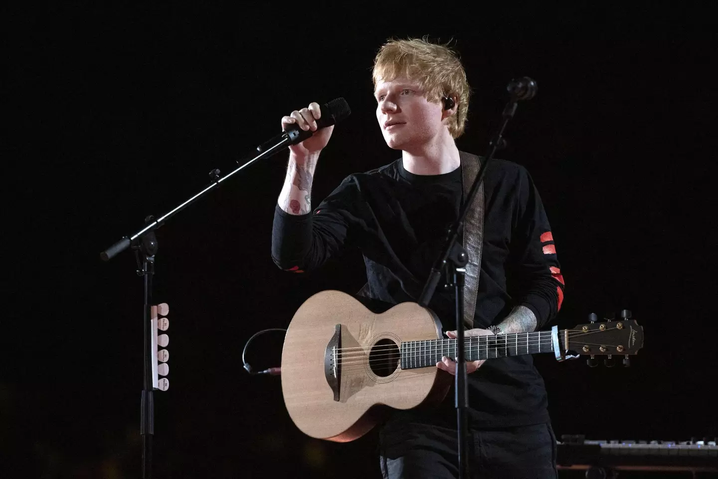 Ed Sheeran has spoken about how Eminem helped him overcome his stutter.