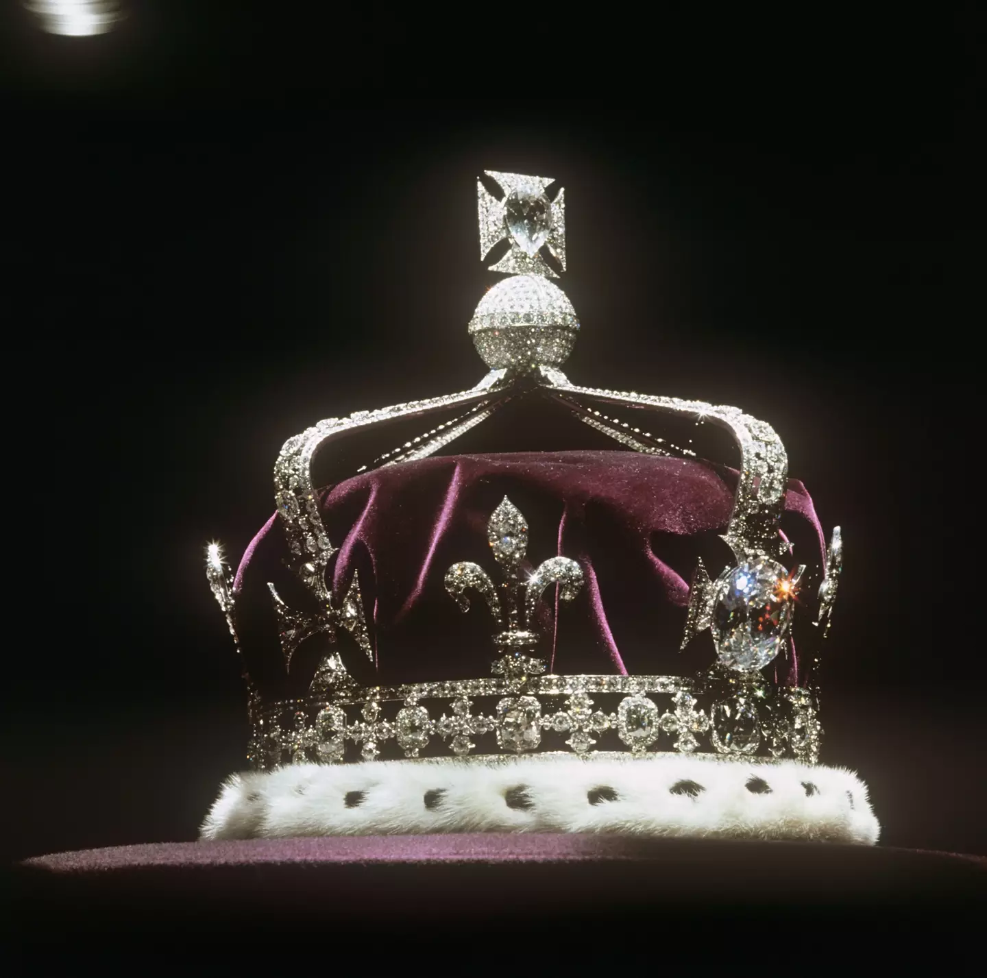 The Queen Mother's crown with the Koh-i-noor Diamond.