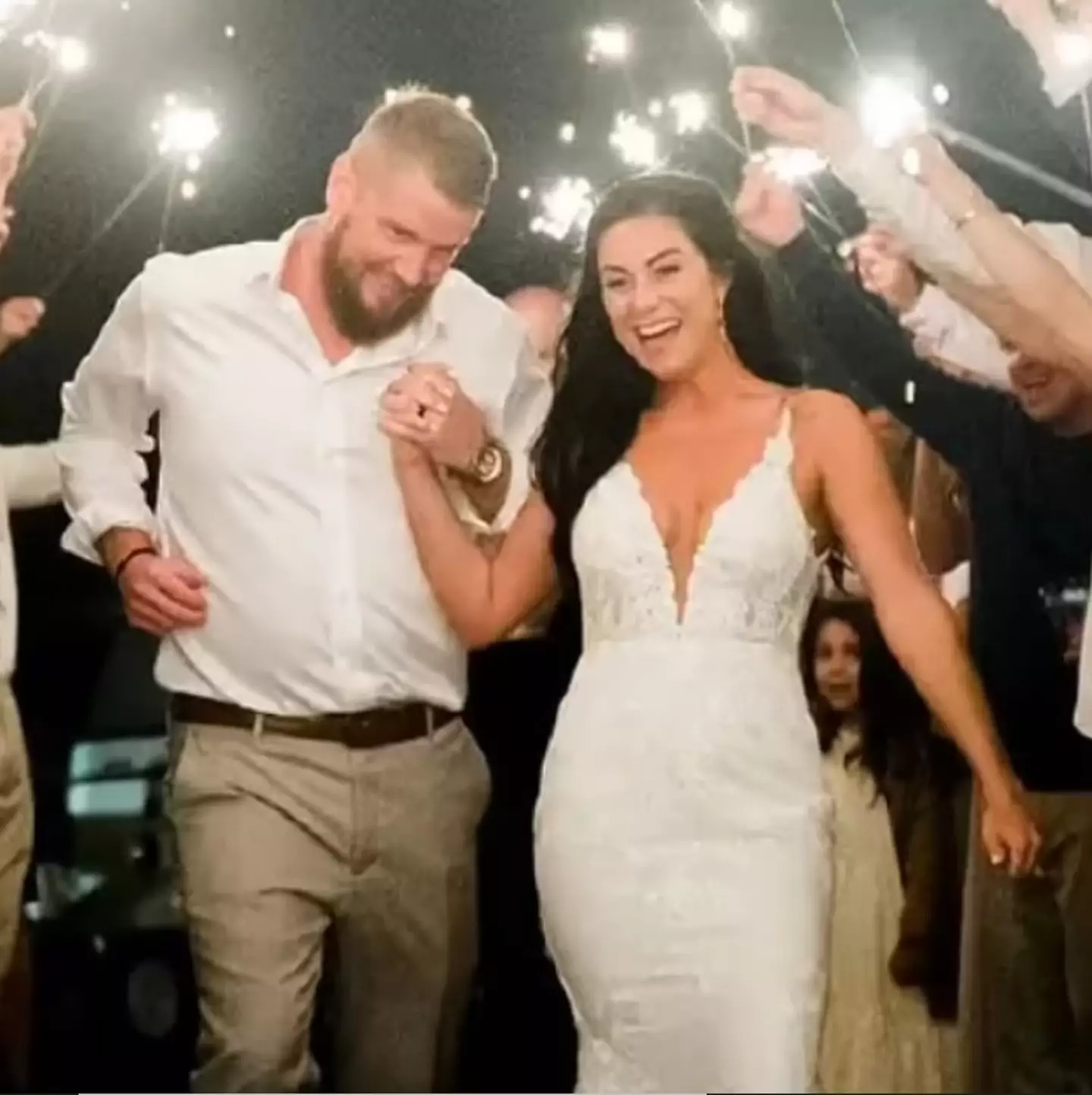 Samantha Hutchinson, pictured on her wedding day, was killed shortly after this photo was taken.