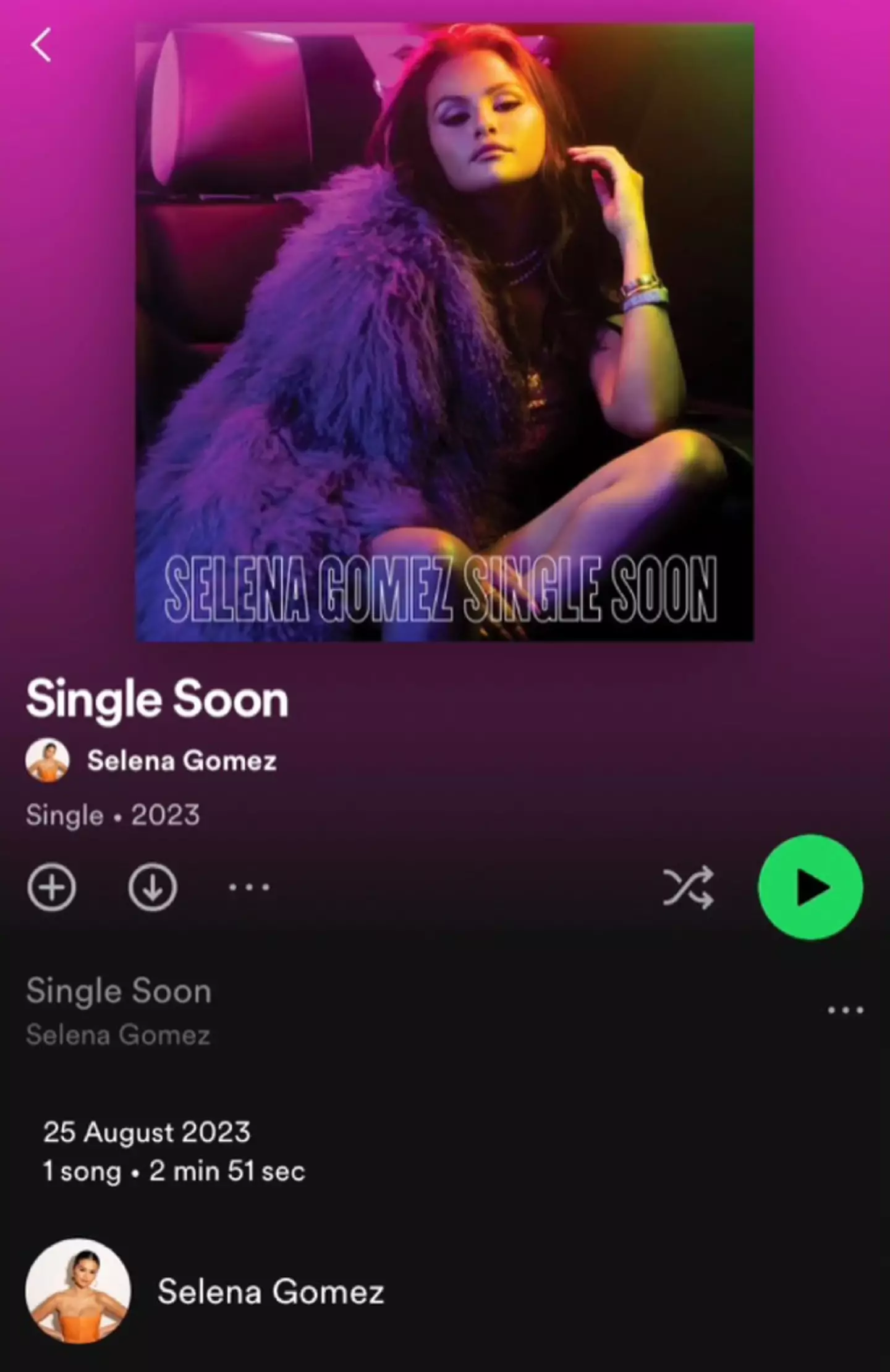 Fans are unable to play Gomez's latest single.