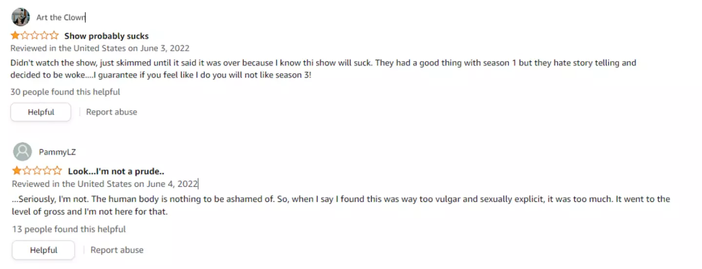 Some viewers aren't enjoying season three of The Boys.