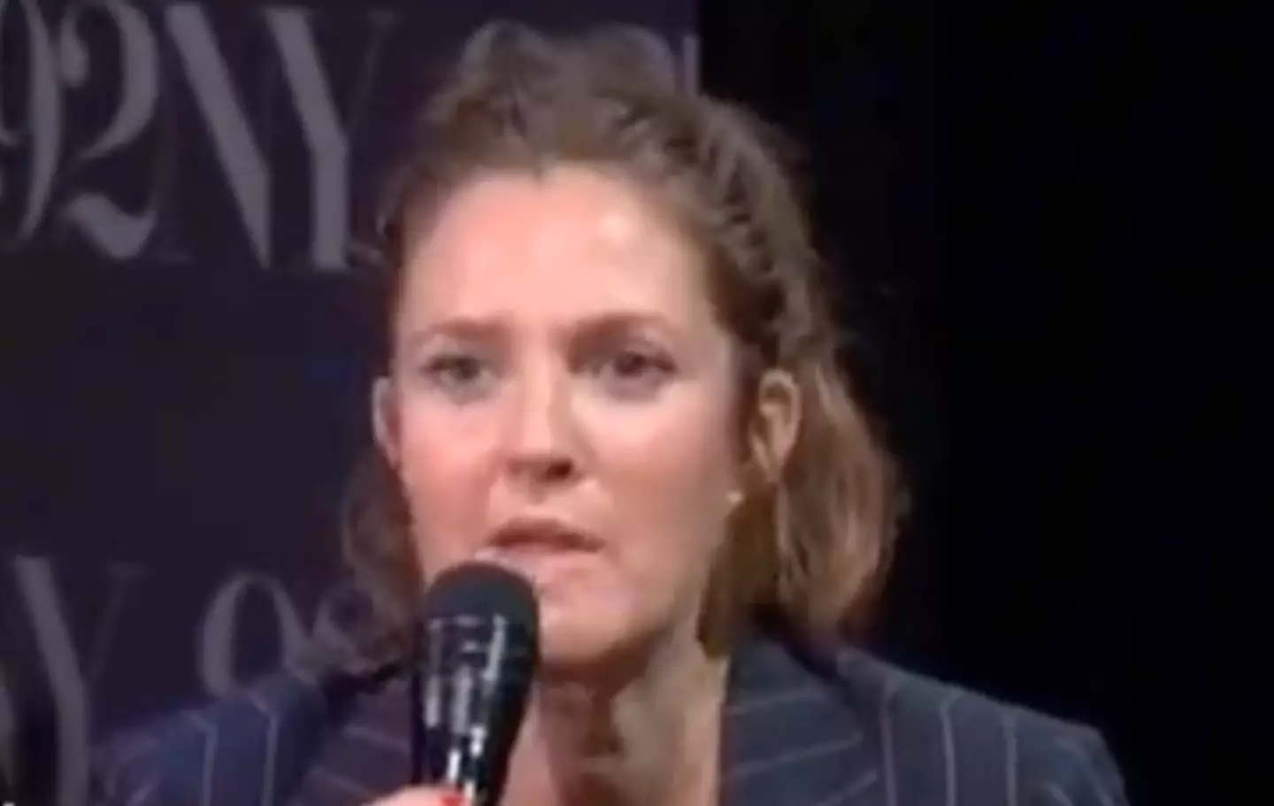 Drew Barrymore was left shocked by the interruption.