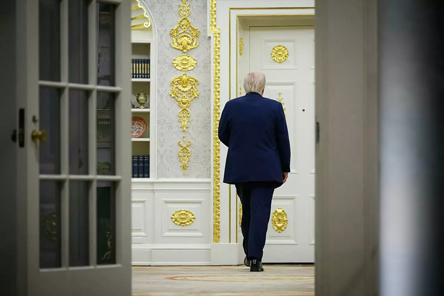 The White House claims the gold represents the 'golden age of America' under Trump's leadership (MANDEL NGAN/AFP via Getty Images)