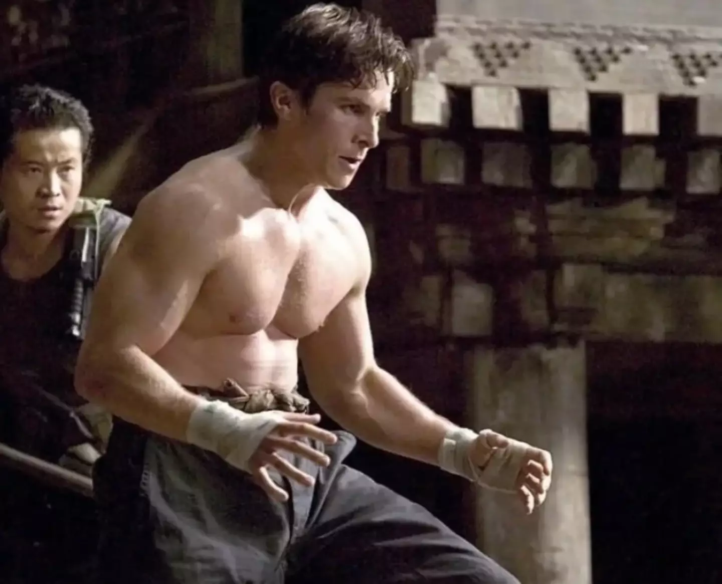 Bale in Batman Begins.