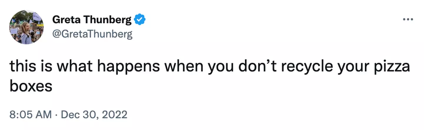 Thunberg has taught Tate why it's important to recycle.