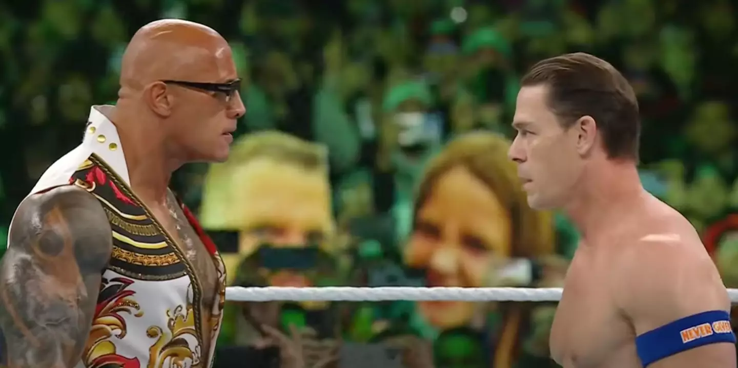 John Cena faced off against The Rock. WWE