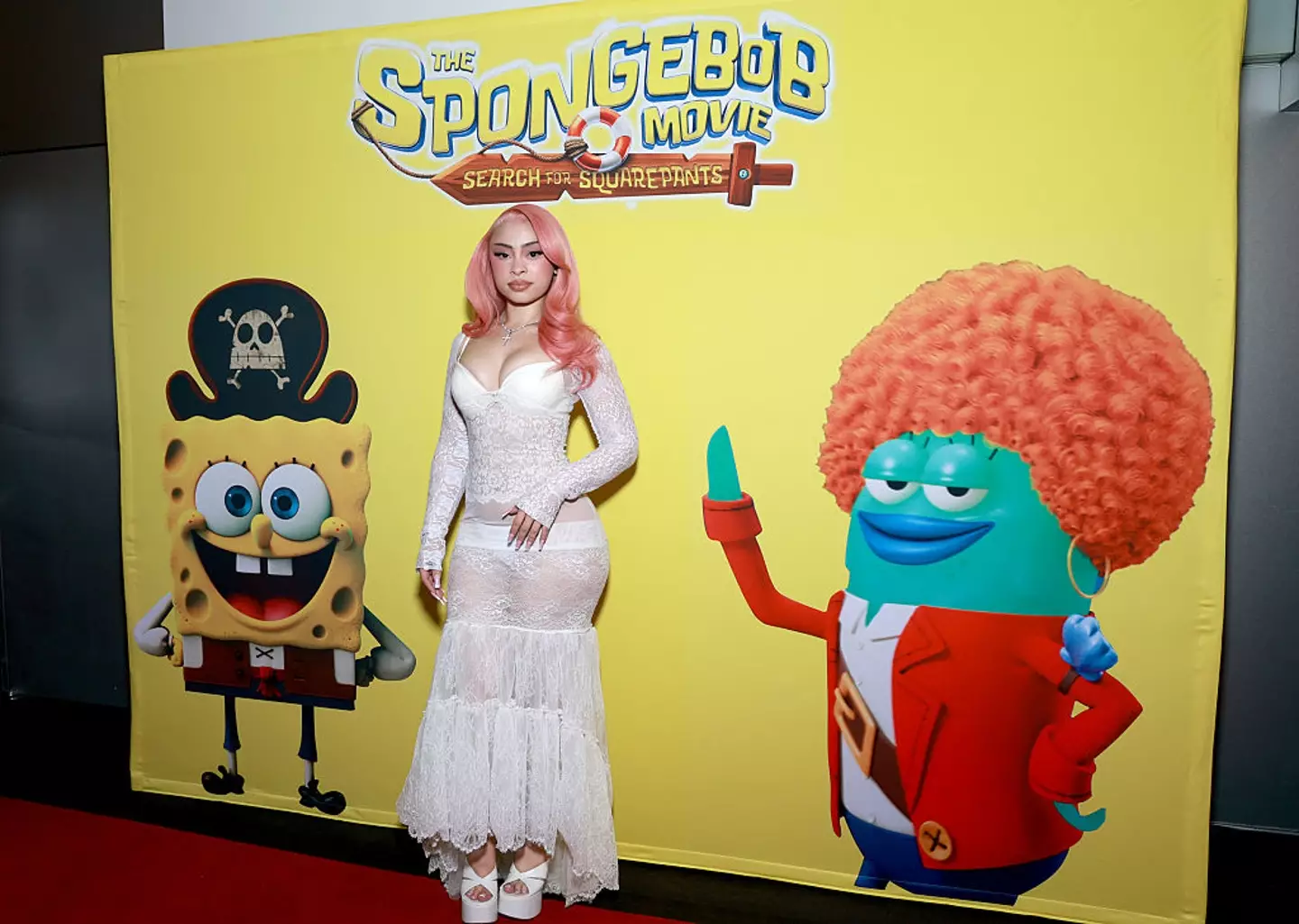 Ice Spice has been blasted for the outfit she donned at 'The SpongeBob Movie: Search for SquarePants' premiere (Jason Mendez/Getty Images for Paramount Pictures)
