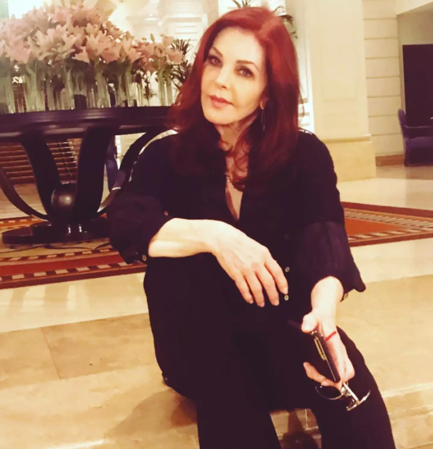 Presley got emotional during the panel for the Priscilla movie.