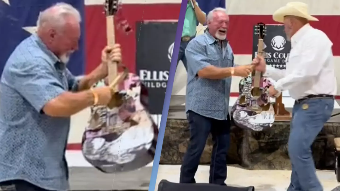 Man buys signed Taylor Swift guitar at auction and immediately destroys it
