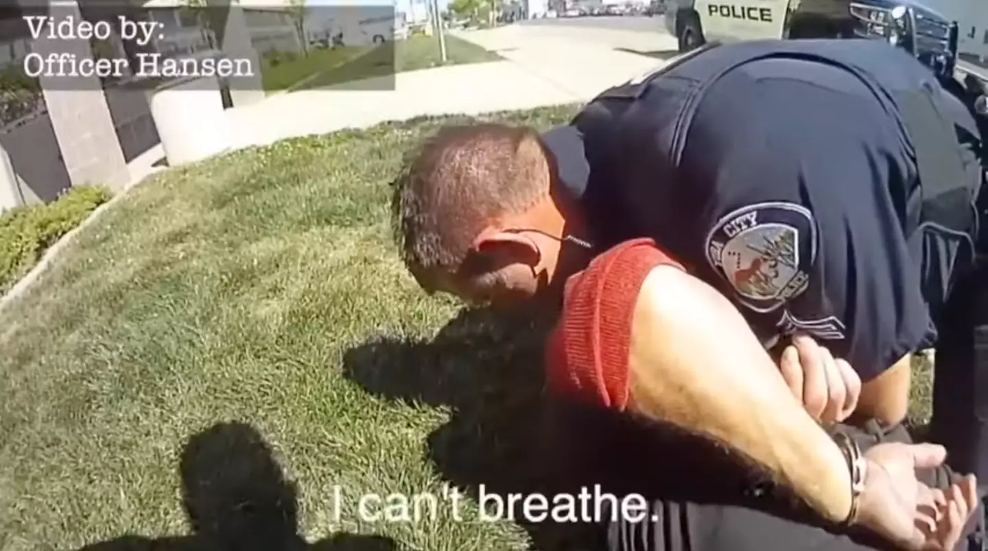 Gregory Gross told officers he couldn't breathe during the arrest.