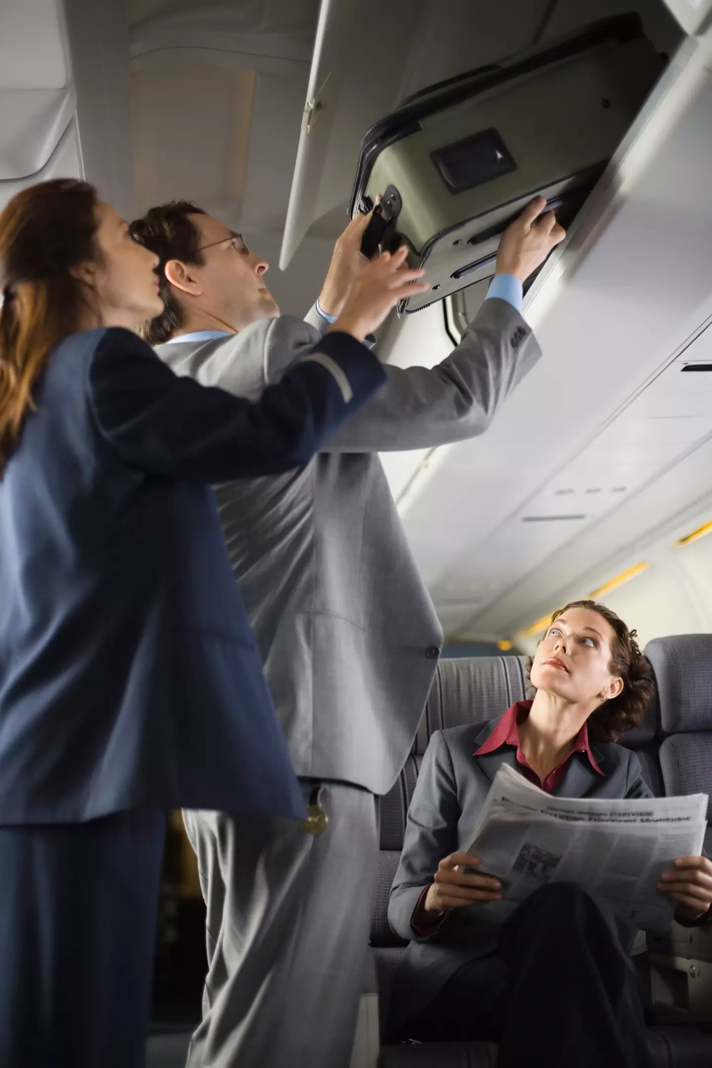 The TikToker revealed you can ask flight attendants to help you fit it into a space but asking them to lift it is a no-no (Getty stock)