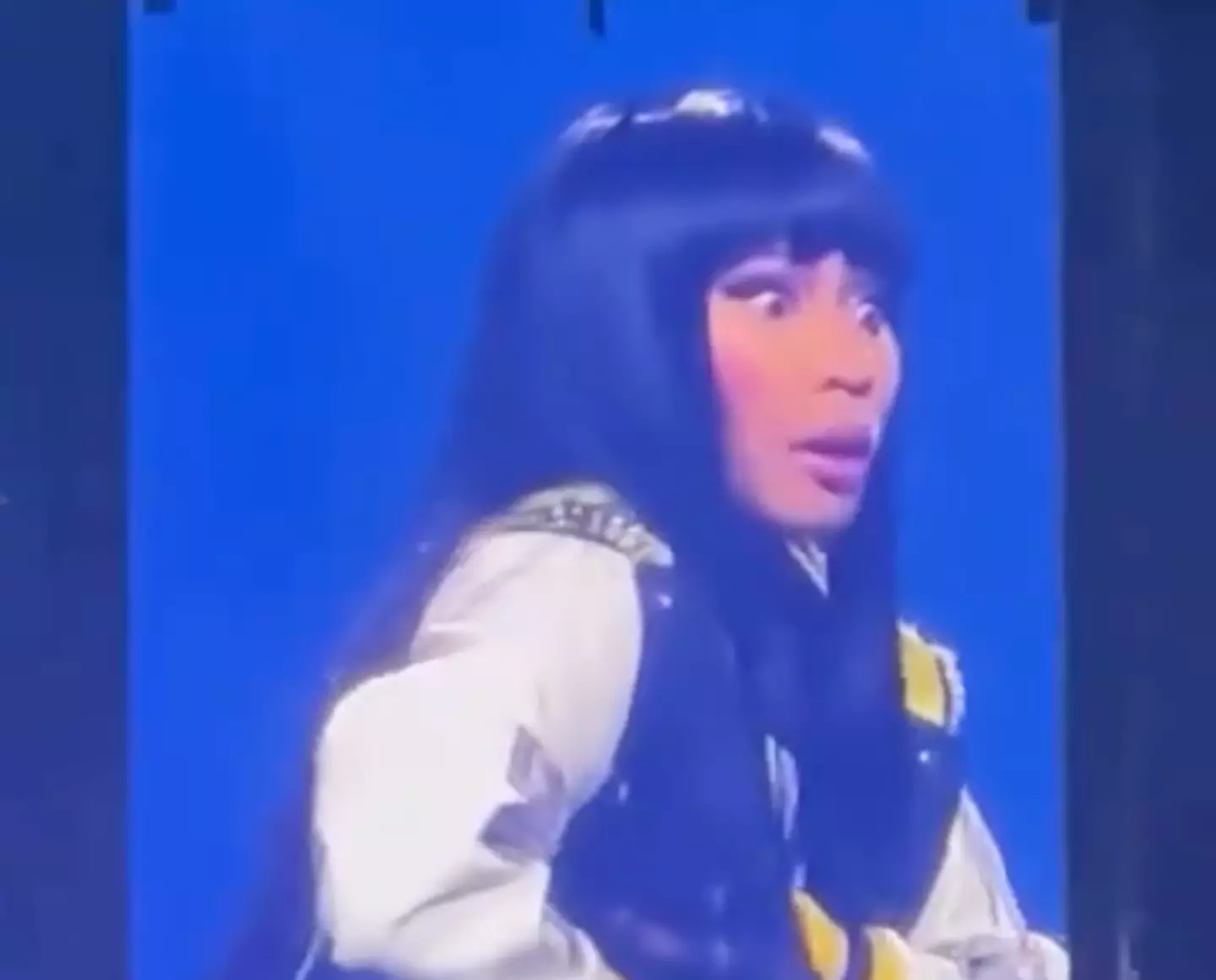 Nicki Minaj didn't realize for a few moments.