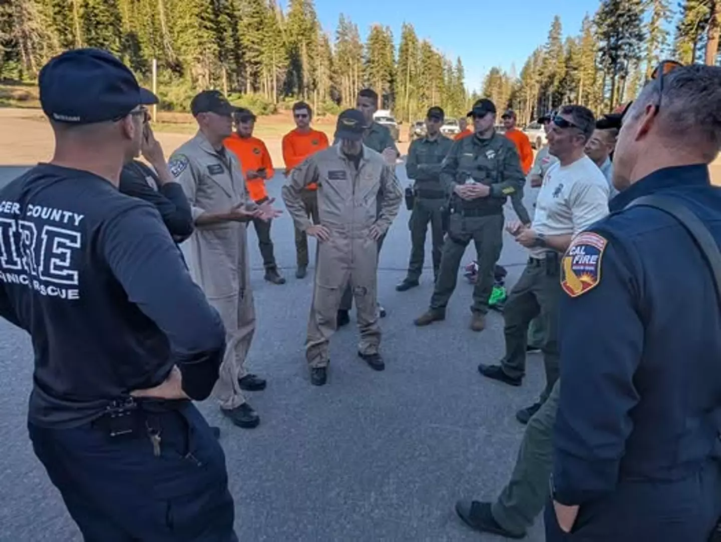 Emergency responders banded together to conduct the search (Facebook/Placer County Sheriff's Office)