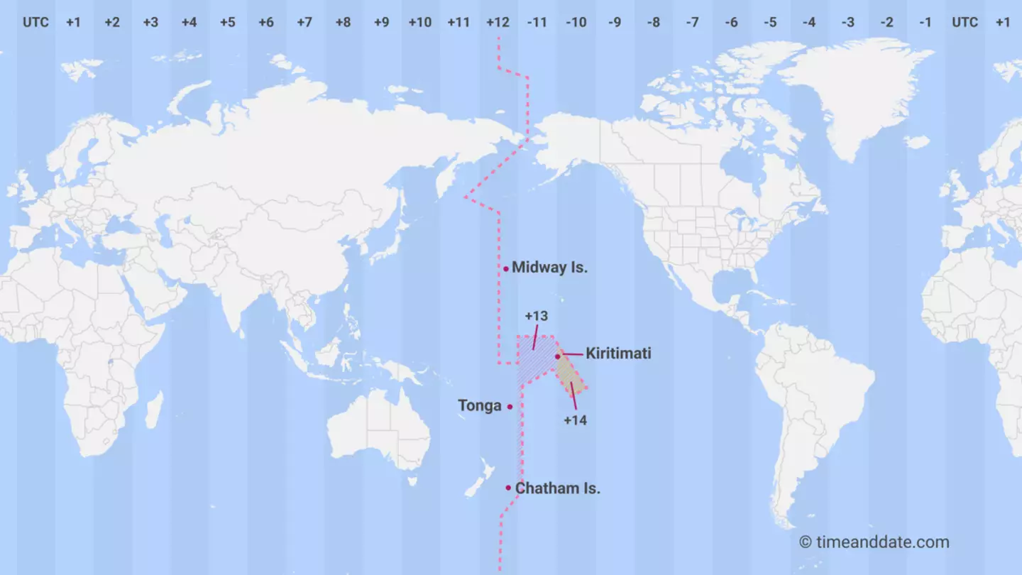 The plane lost a day after flying over the Pacific (timeanddate)