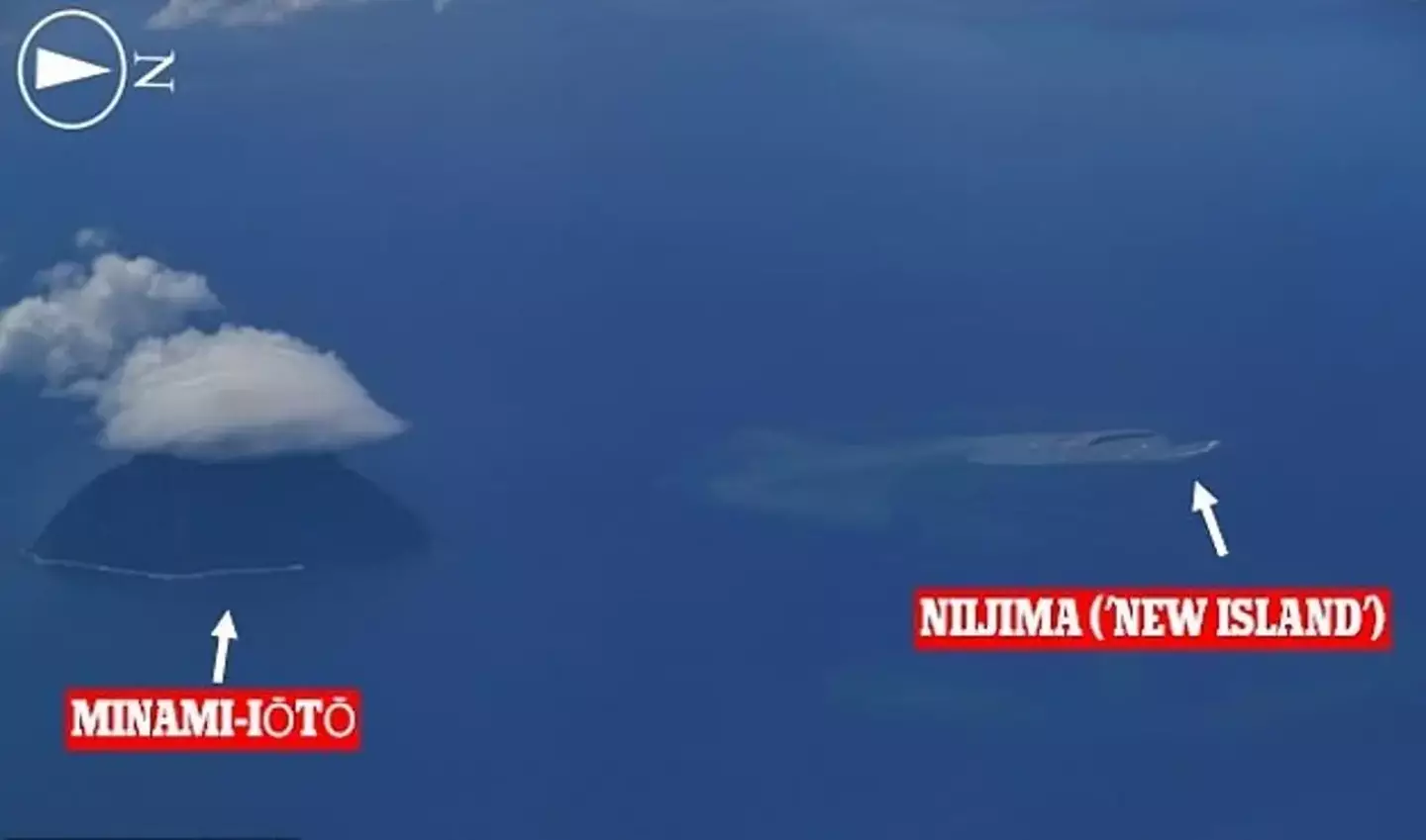 An underwater volcanic eruption south of Japan created a new island 745 miles from Tokyo last year.