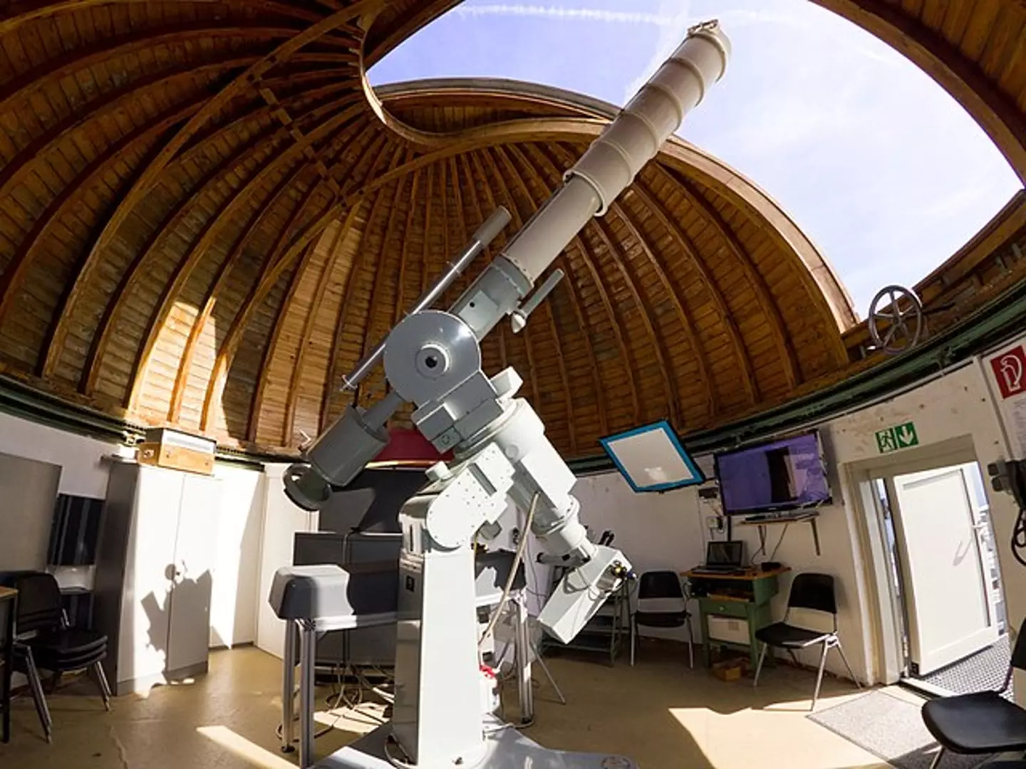 The solar telescope of the Wendelstein Observatory in Germany.