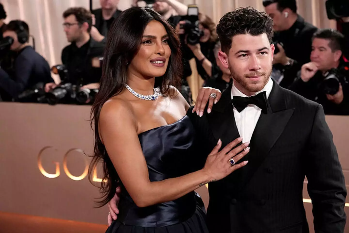 Nick Jonas and his wife Priyanka Chopra attended the Globes together (Jeff Kravitz/FilmMagic)