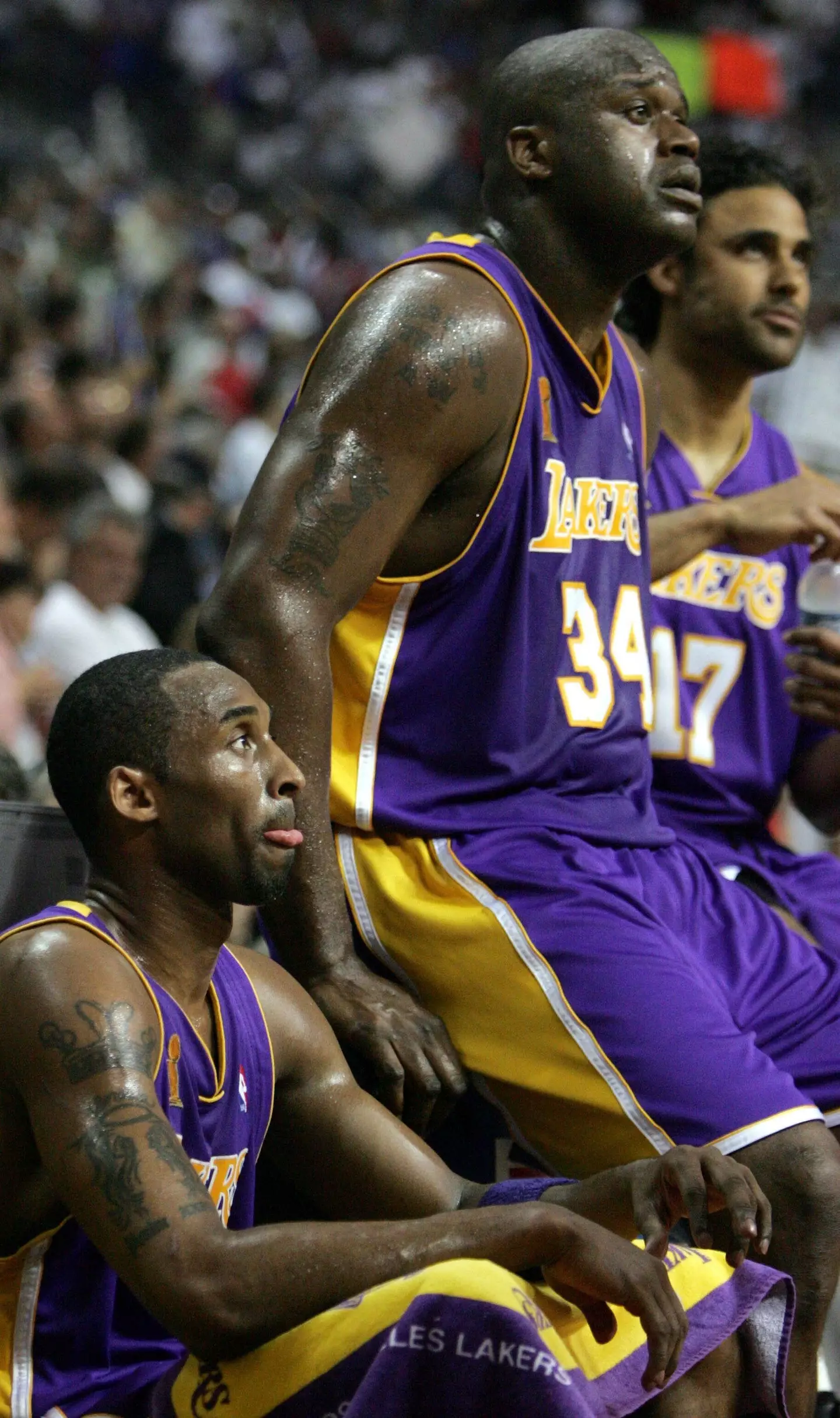 Shaq, who used to play for the Lakers alongside Kobe, offered Vanessa his support.