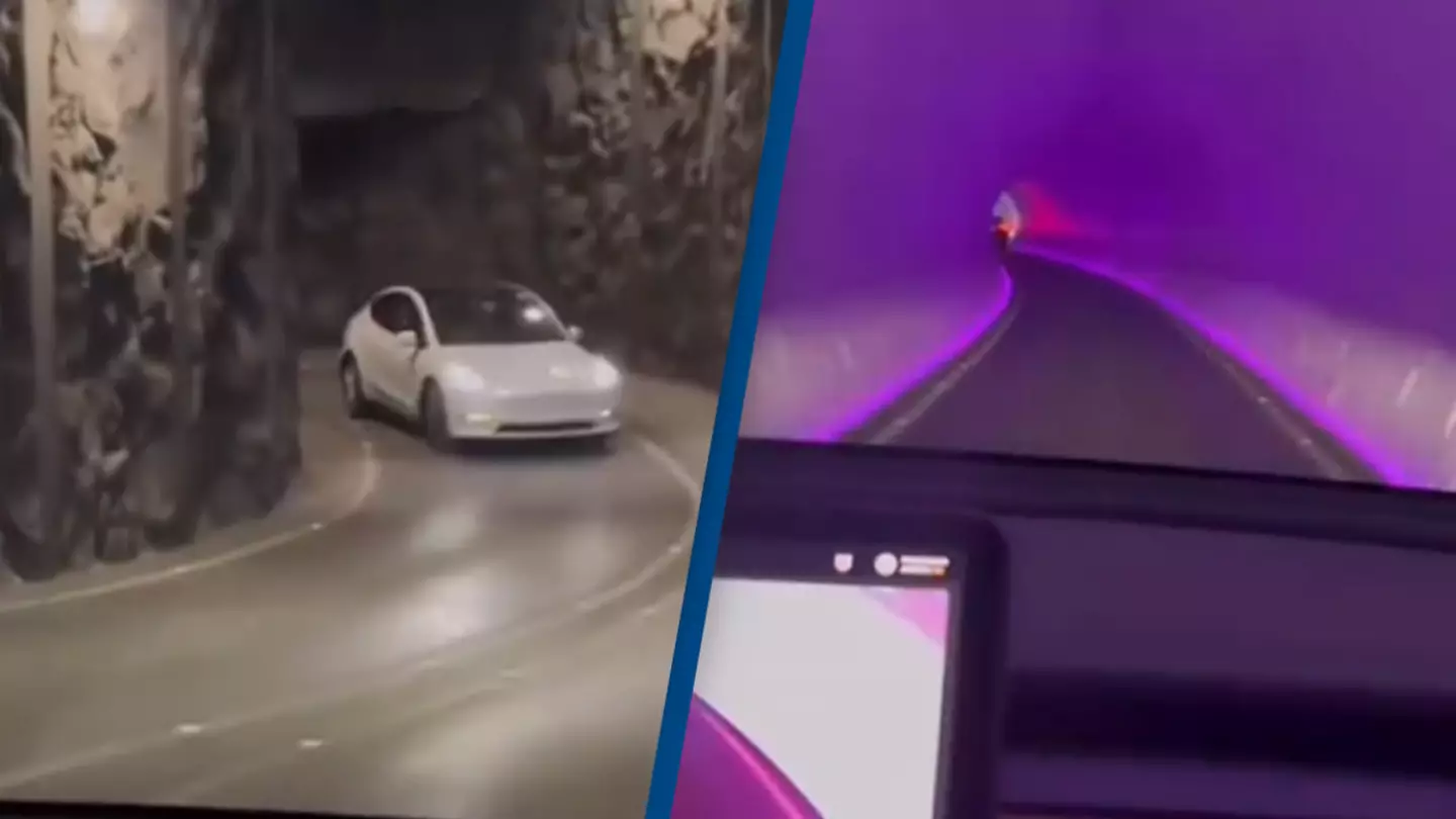 People baffled over underground tunnel 'only for Teslas’