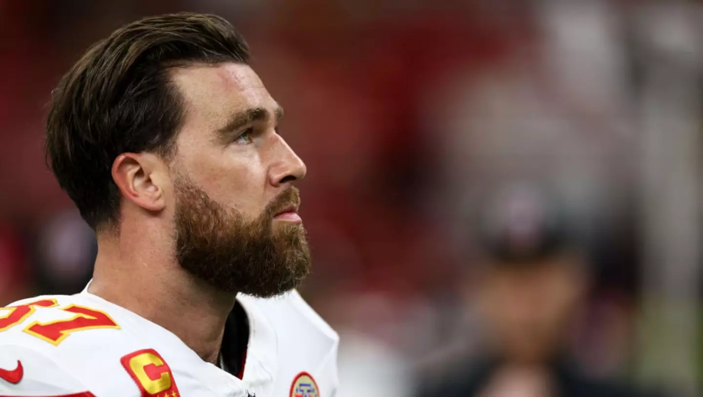It's said that Kelce was exhibiting 'disbelief and sadness' during the debrief (Kevin Sabitus/Getty Images)