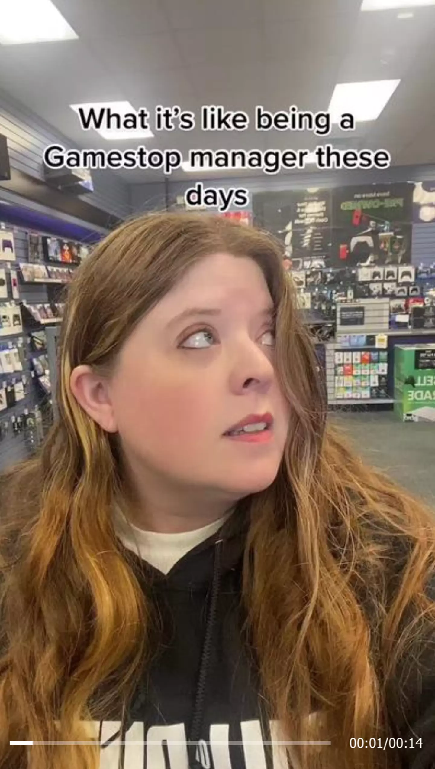 The creator looks visibly upset in the short clip.