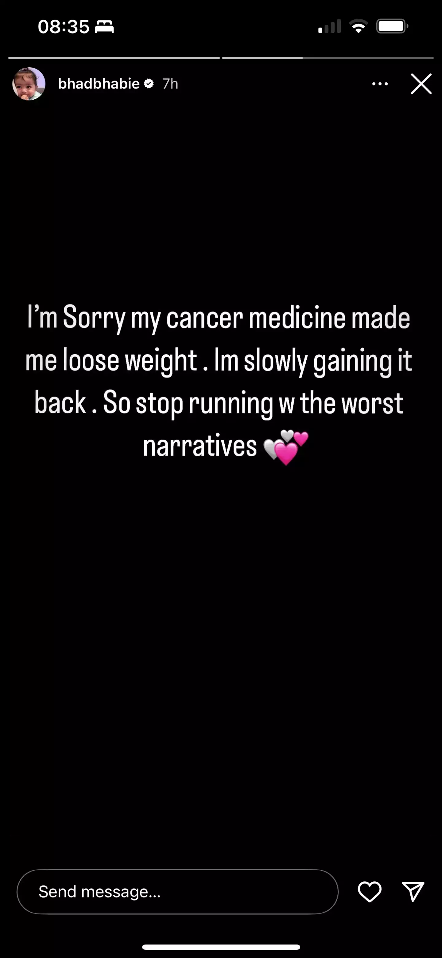 Bhad Bhabie shared the post to her Instagram on Friday Nov 8 (Bhad Bhabie/Instagram)